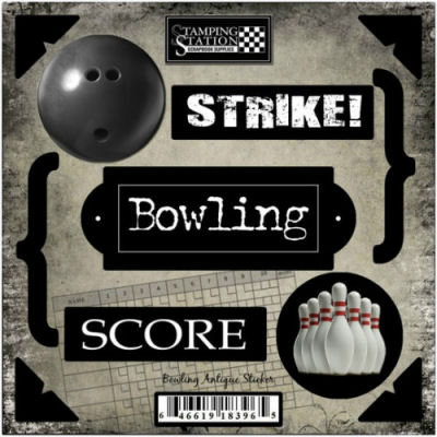 Stamping Station - Bowling Antique Stickers